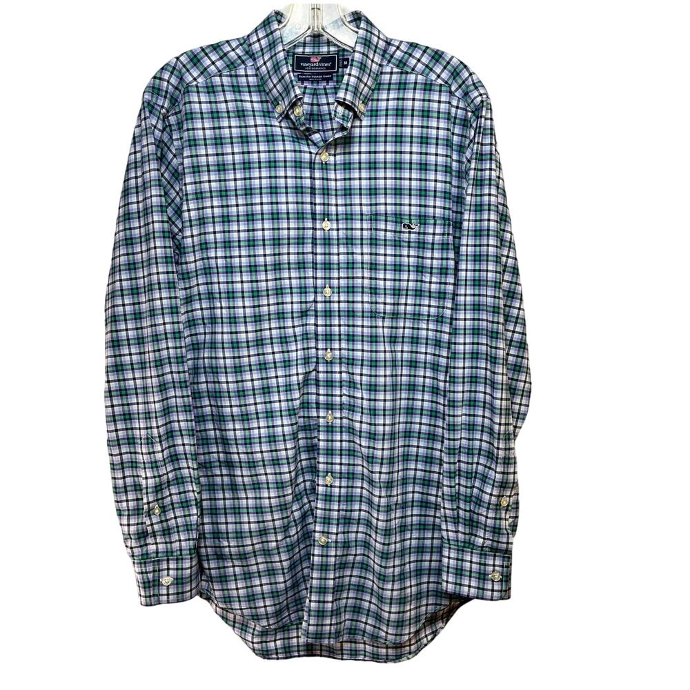 Vineyard Vines Performance Button Down Shirt Men's Medium Slim Fit Tucker Nylon